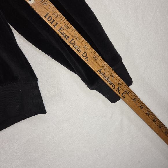 Vtg Joe Boxer Velour Jacket Womens Black XL Hooded Embellished Angel Wings NWT - Picture 6 of 11